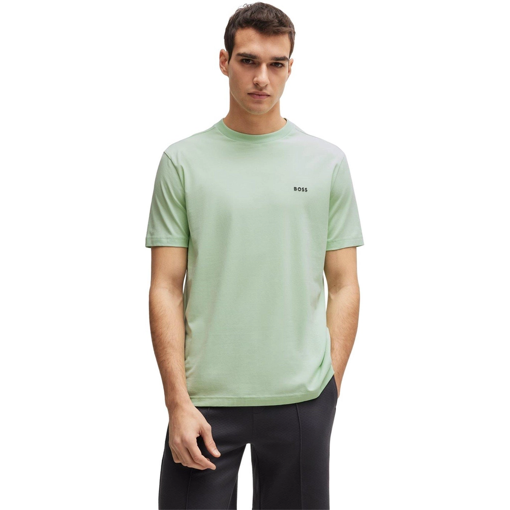 Hugo Boss Crew Logo T Shirt - Open Green